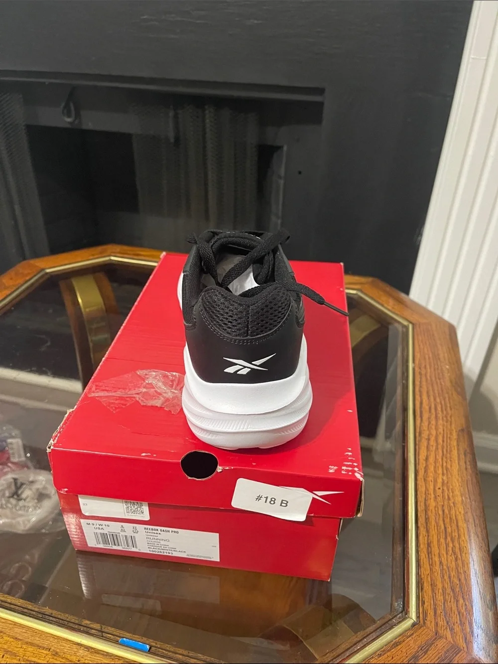 Reebok Men's Black and White Athletic Sneakers